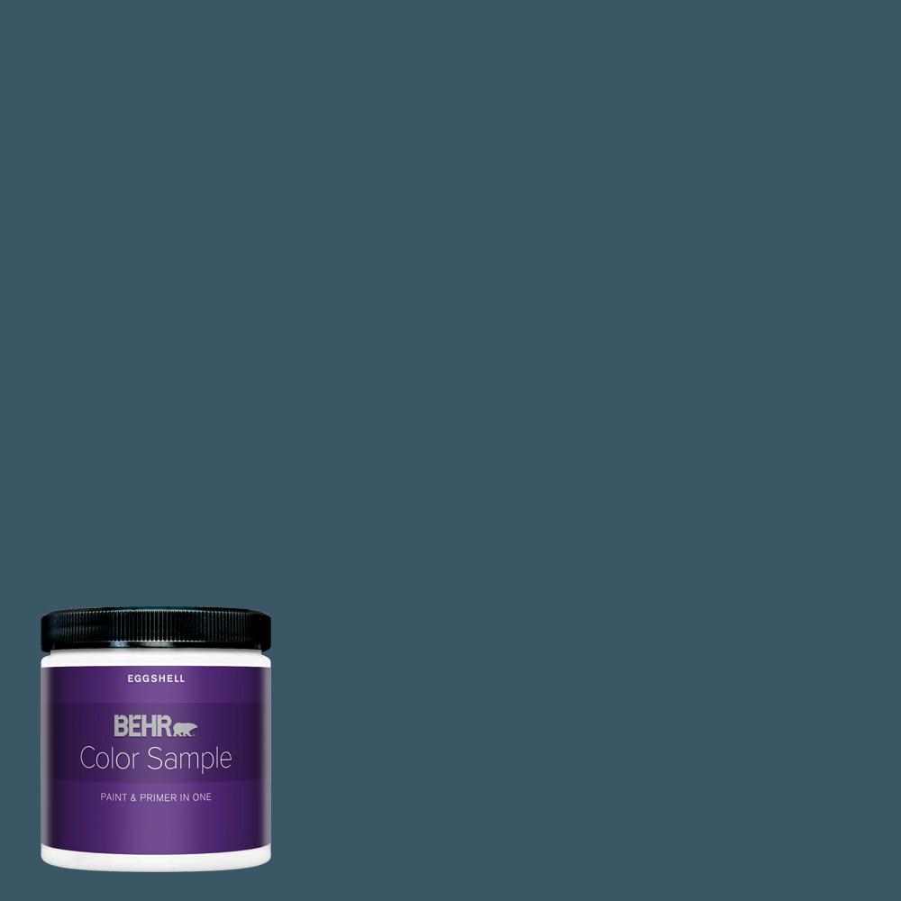 BEHR PREMIUM PLUS 8 oz. S4607 Deep Breath Eggshell Enamel Interior