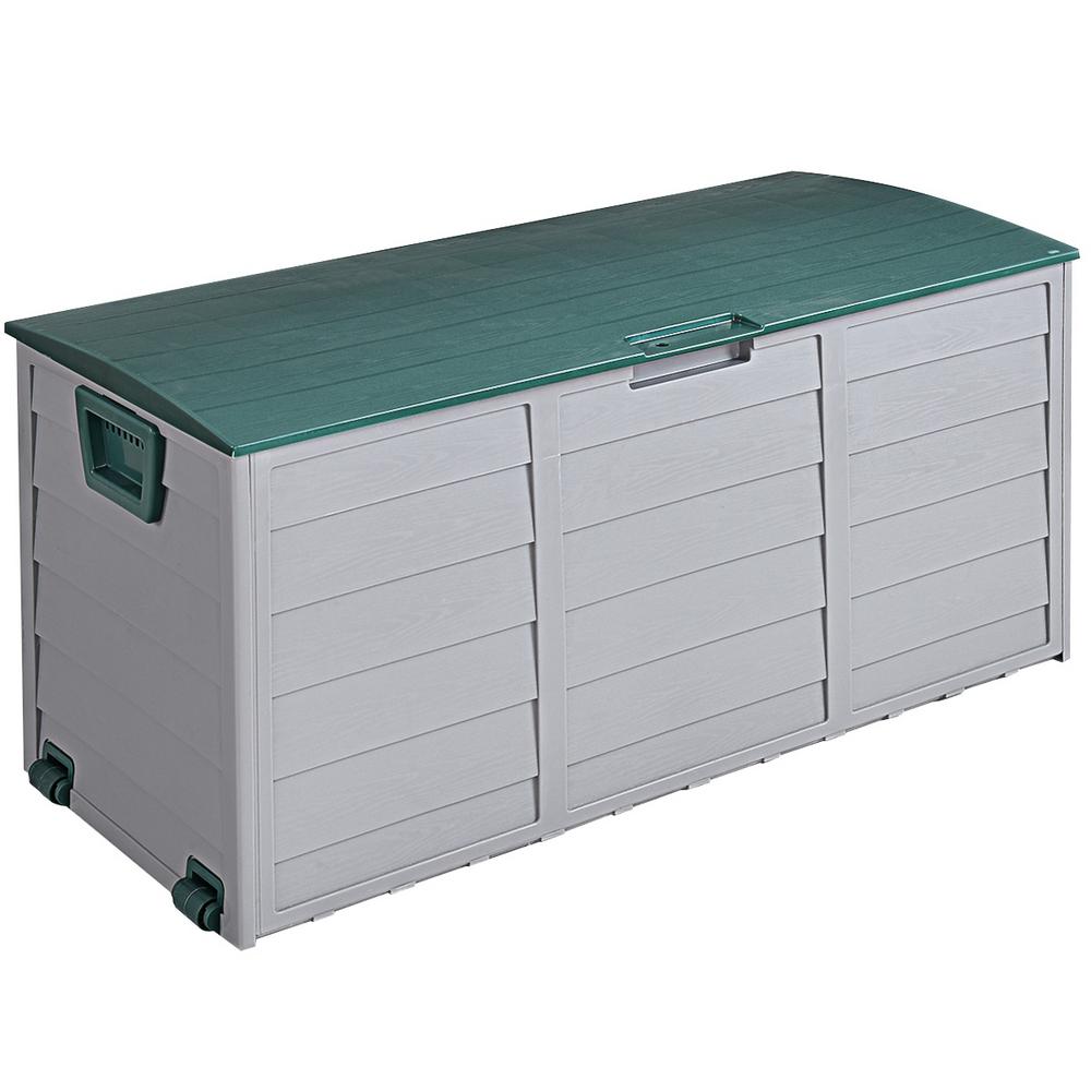 CASAINC 70 Gal. Plastic Durable Outdoor Storage Deck Box ...