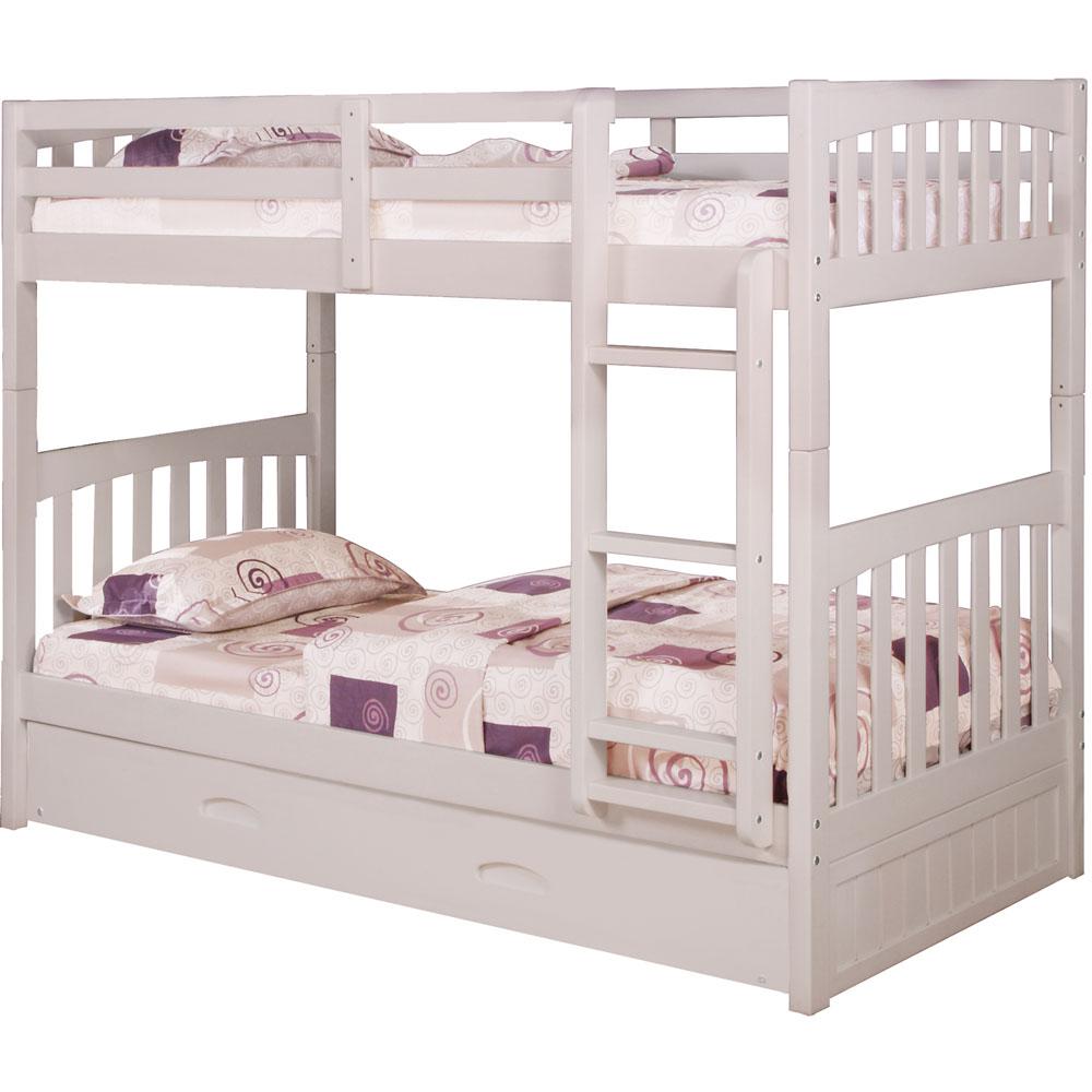 Cambridge Braeburn White Twin Over Bunk Bed With Slide Out Trundle Cambridge Braeburn White Twin Over Bunk Bed With Slide Out Trundle 98922tttr Wh The Home Depot