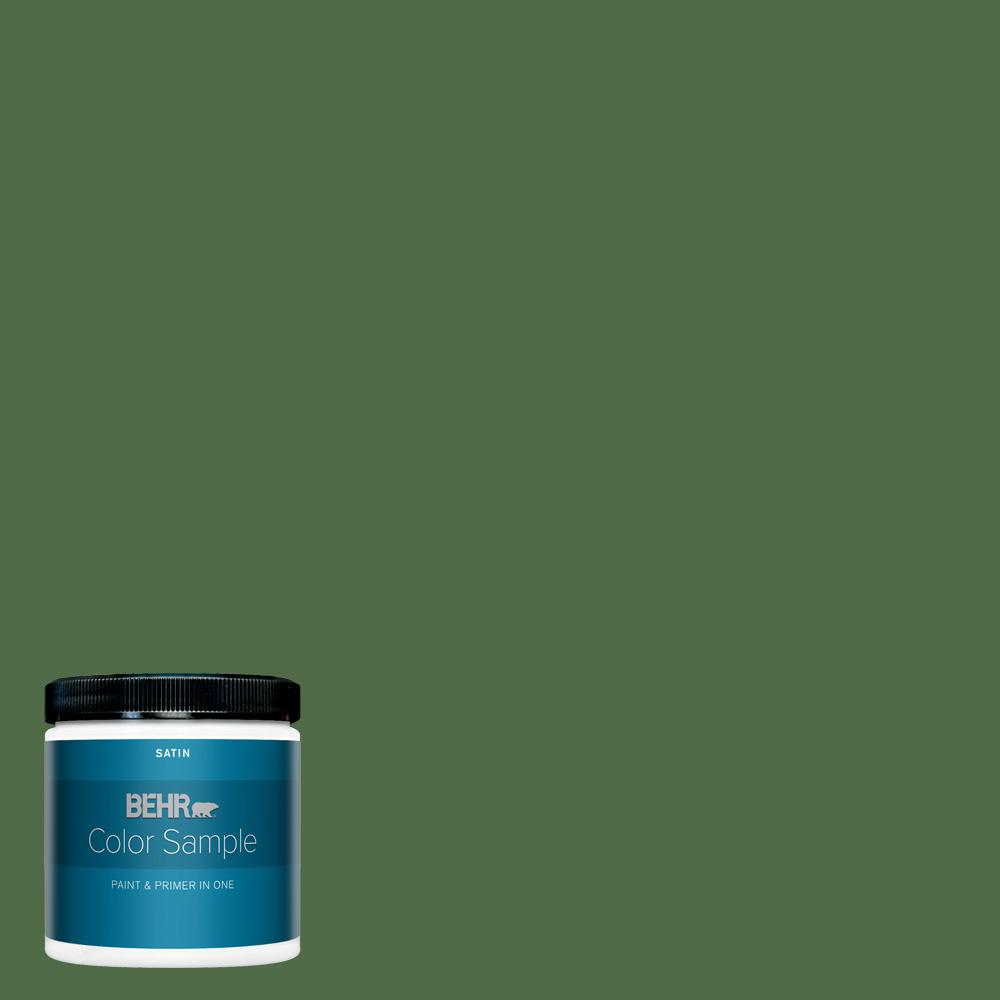 BEHR PREMIUM PLUS 8 oz. M4007 Garden Cucumber Satin Enamel Interior