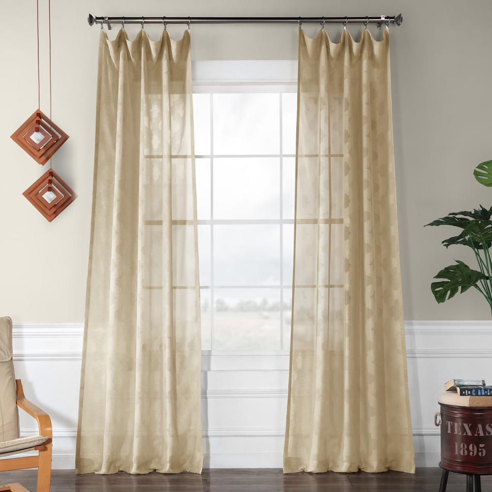 sheer gray patterned curtains