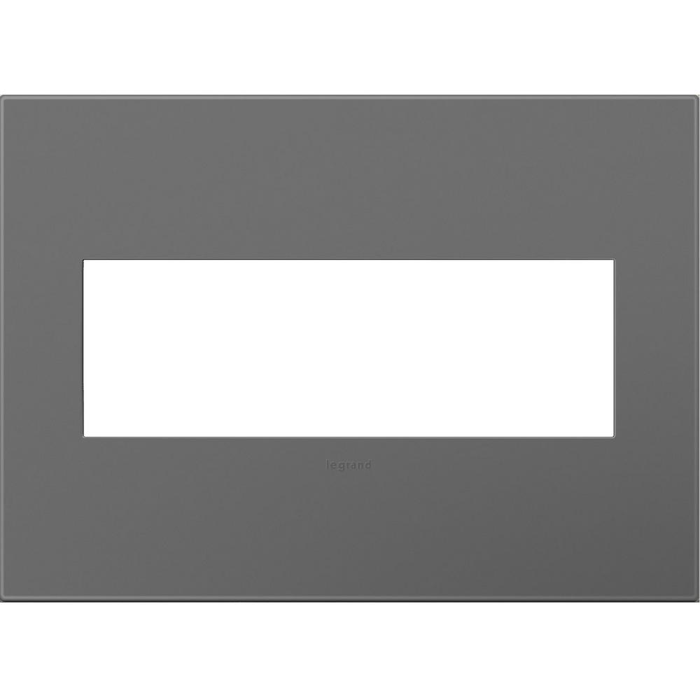 Legrand adorne 3Gang 3 Module Wall Plate, MagnesiumAWP3GMG4 The