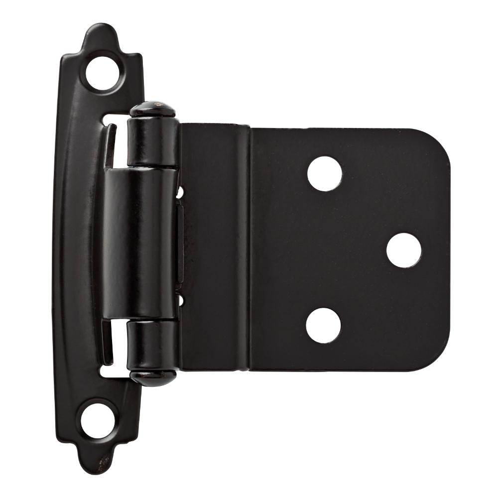 Liberty Matte Black Self Closing 3 8 In Inset Cabinet Hinge 1