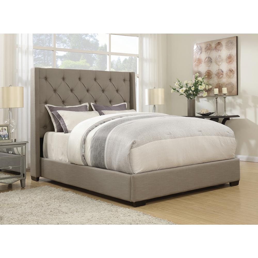 Pulaski Furniture All-in-1 Ash Queen Upholstered Bed-DS-1927-372-BR-K1 ...