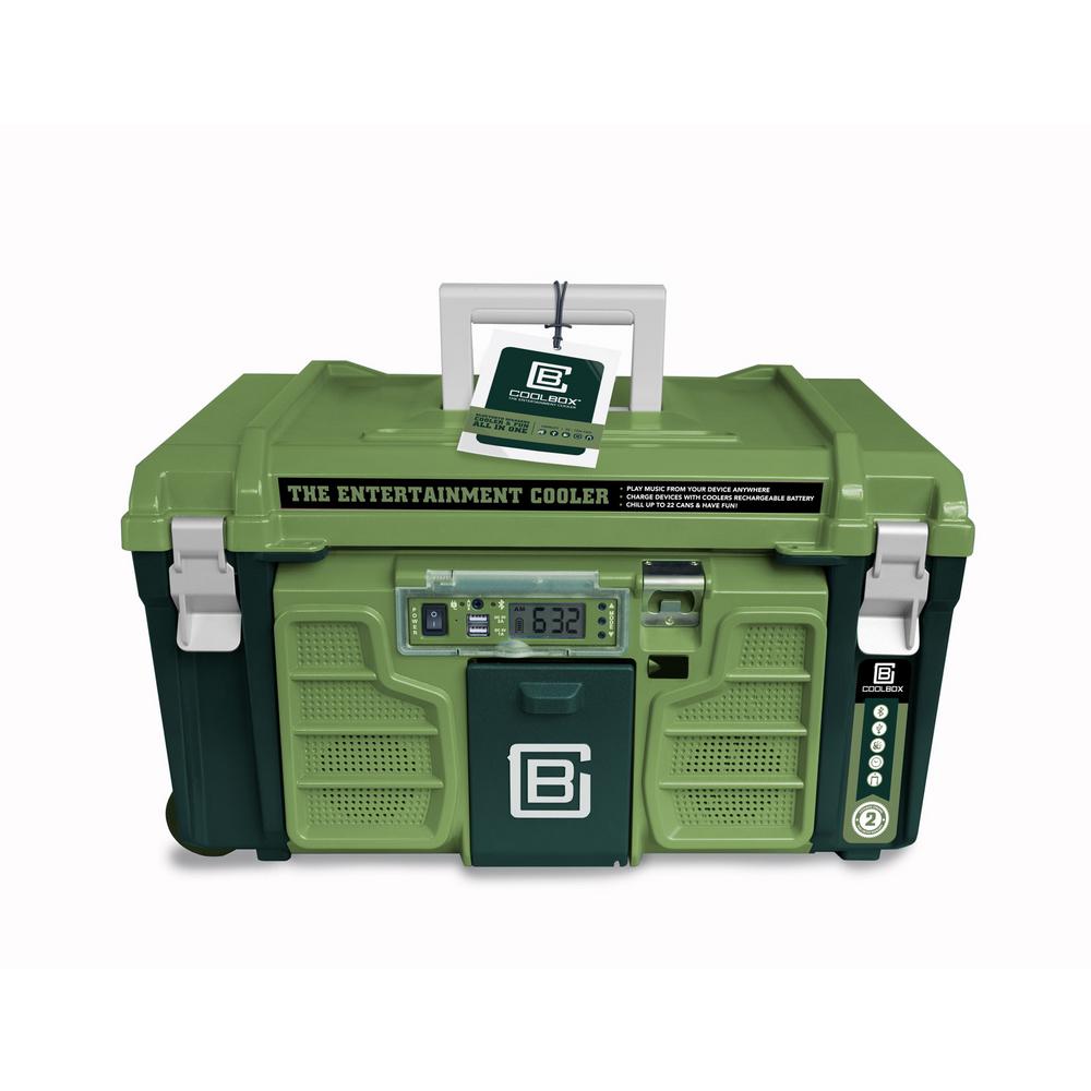 cooler with speakers and wheels