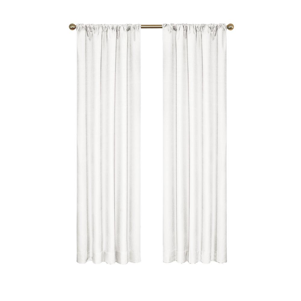 Eclipse Kendall Blackout Window Curtain Panel In White 42 In W
