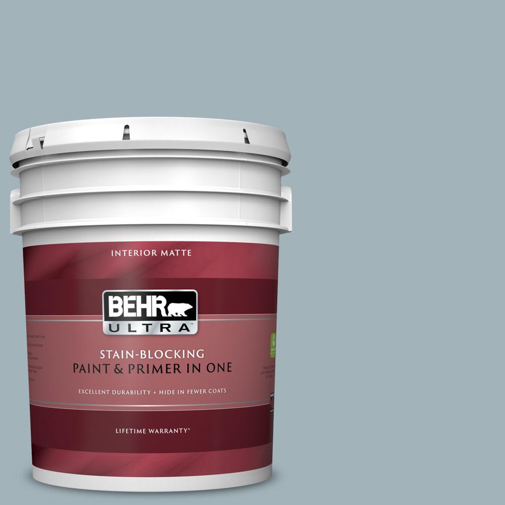 Behr Ultra 5 Gal Ppf 27 Porch Ceiling Matte Interior Paint And Primer In One