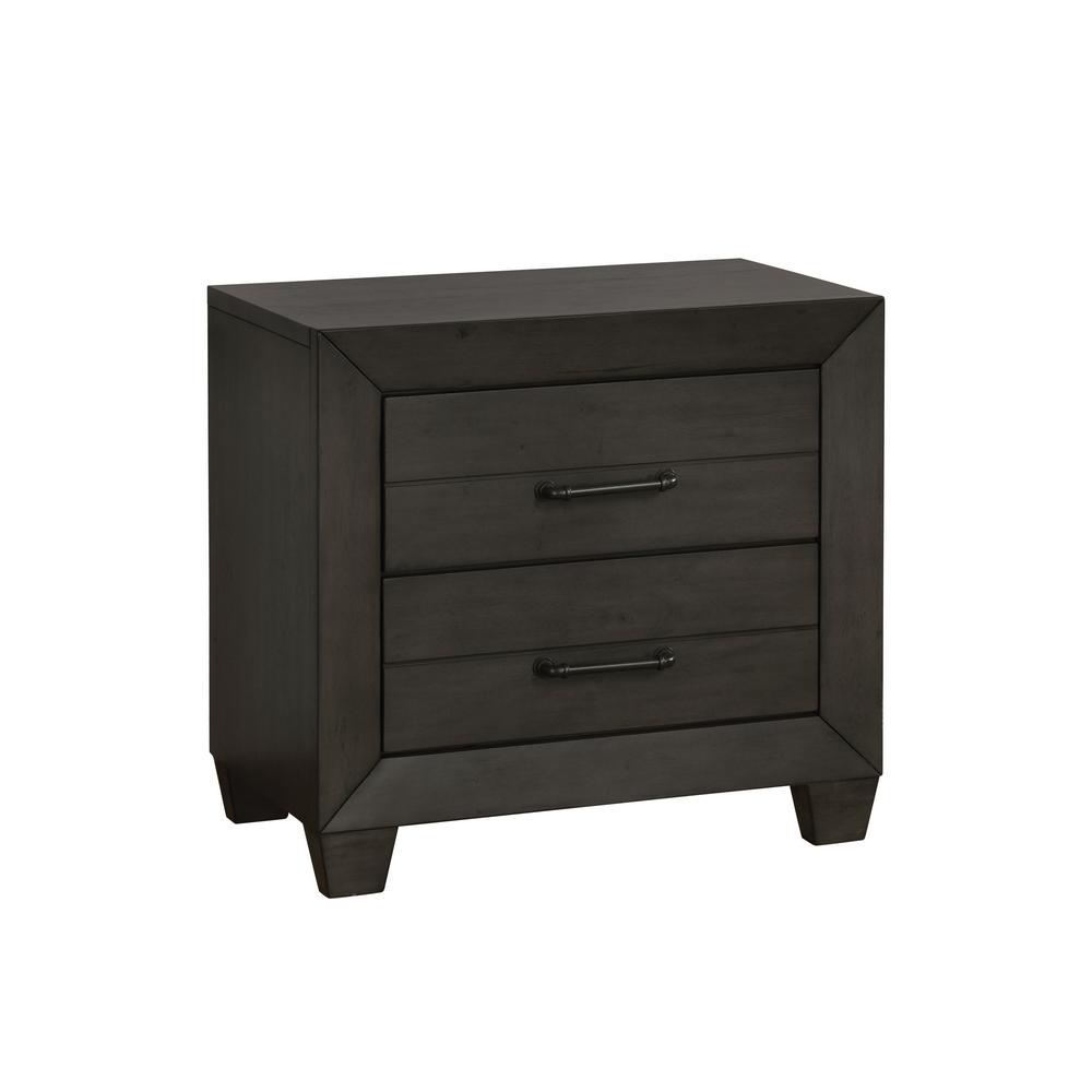 Furniture of America Baxley 2Drawer Gray NightstandIDF7549N The