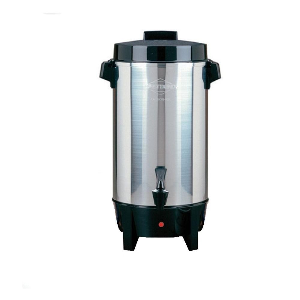 West Bend 30Cup Polished Aluminum Silver with Quick Brewing Coffee Urn