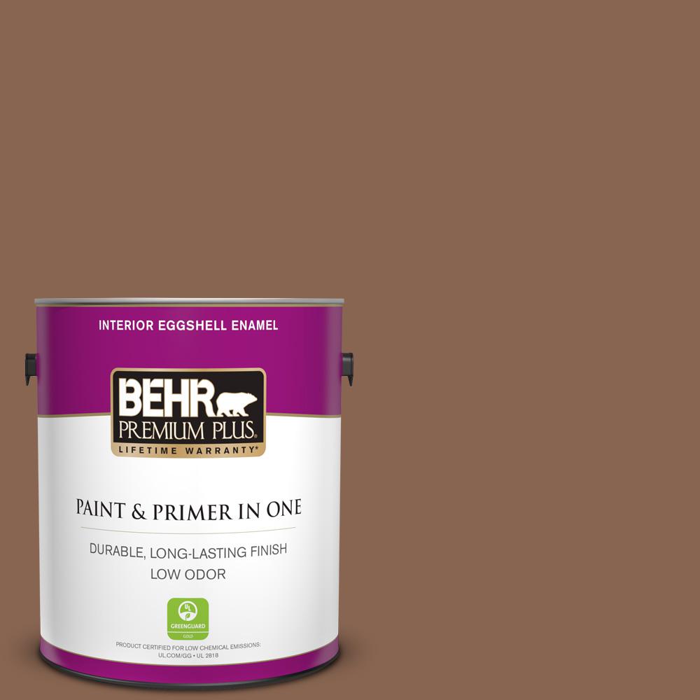 BEHR PREMIUM PLUS 1 gal. PPU317 Clay Pot Eggshell Enamel Low Odor
