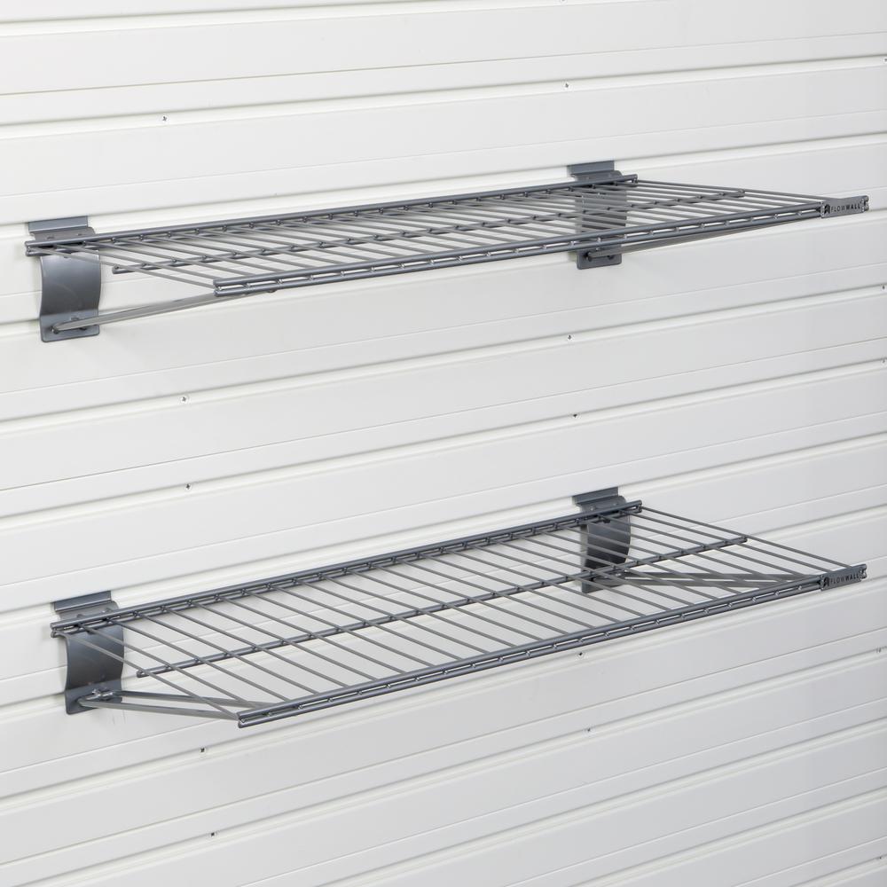 Commercial Stainless Steel Tubular Wall Shelf 14 x 36