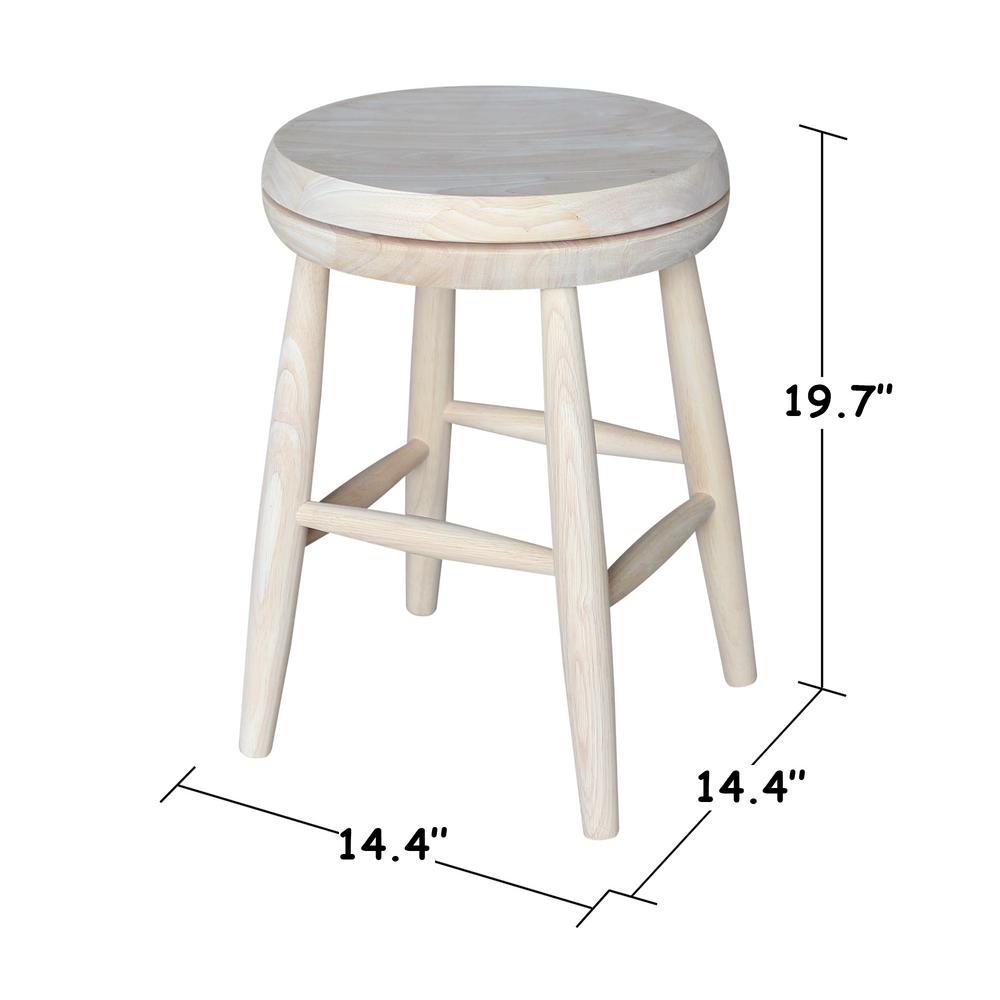 Round Top Stool Home Bar Furniture, 18 Inch Wooden Bar Stools