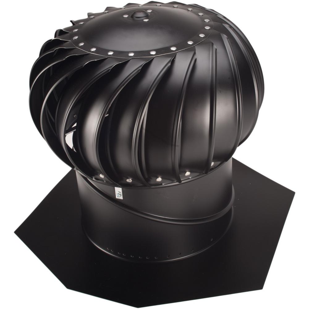 LOMANCO 14 in. Black Aluminum Internally Braced Whirlybird Wind Turbine