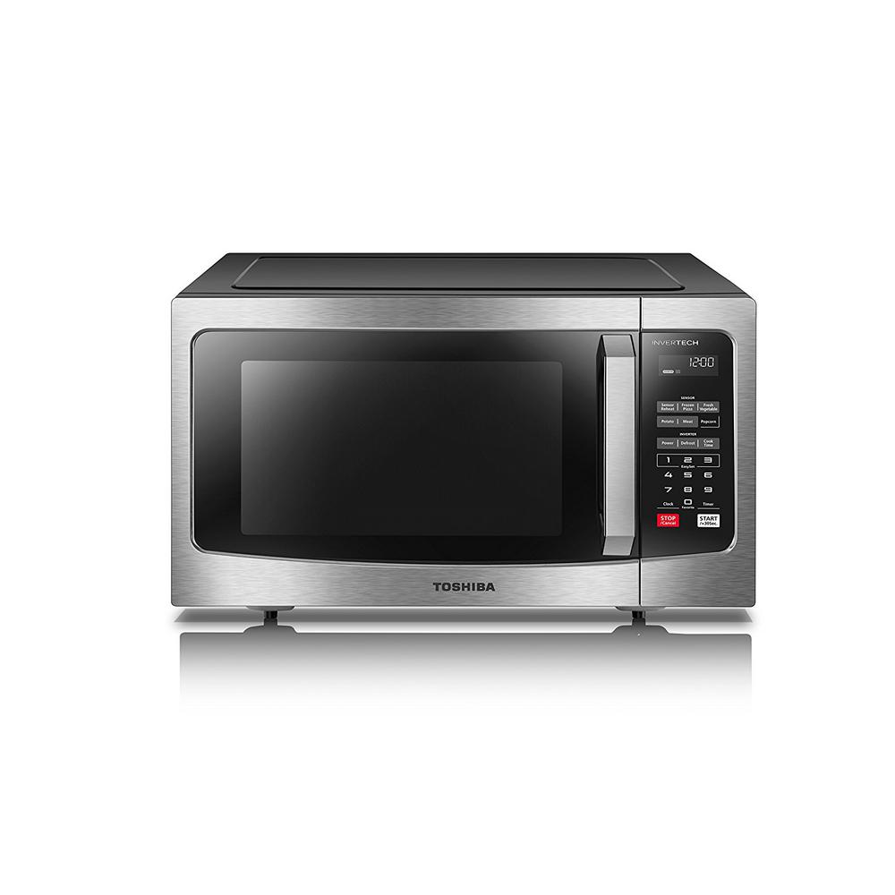 Toshiba 1 6 Cu Ft Stainless Steel Countertop Microwave Oven With Inverter Technology Toshiba 1 6 Cu Ft Stainless Steel Countertop Microwave Oven With Inverter Technology