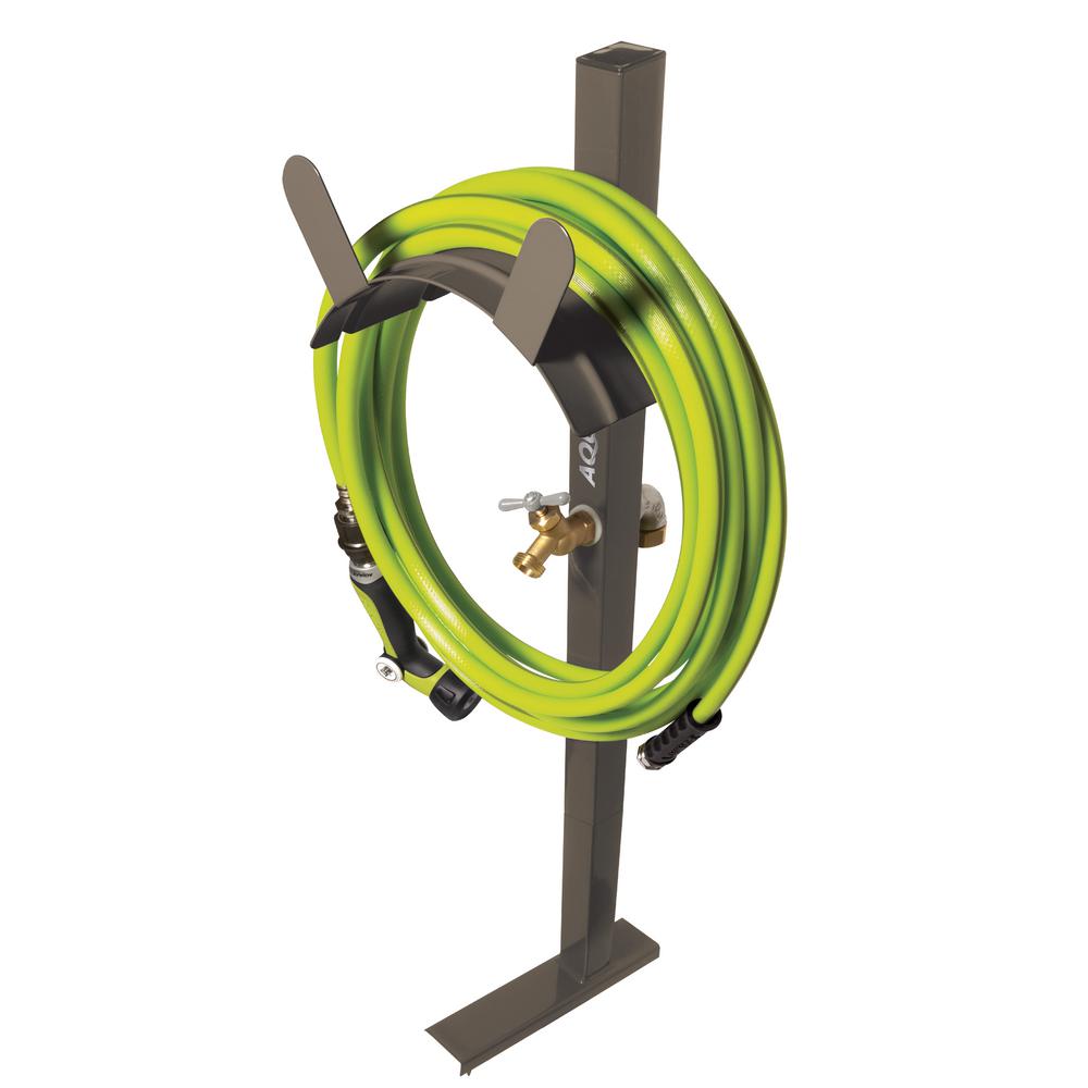 Aqua Joe 125 Ft Capacity Garden Hose Stand With Brass Faucet Sj