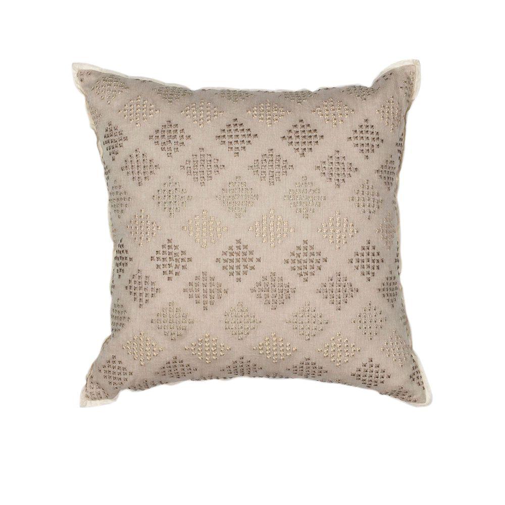Kas Rugs Diamond Dots Taupe Decorative PillowPILL18518SQ The Home Depot