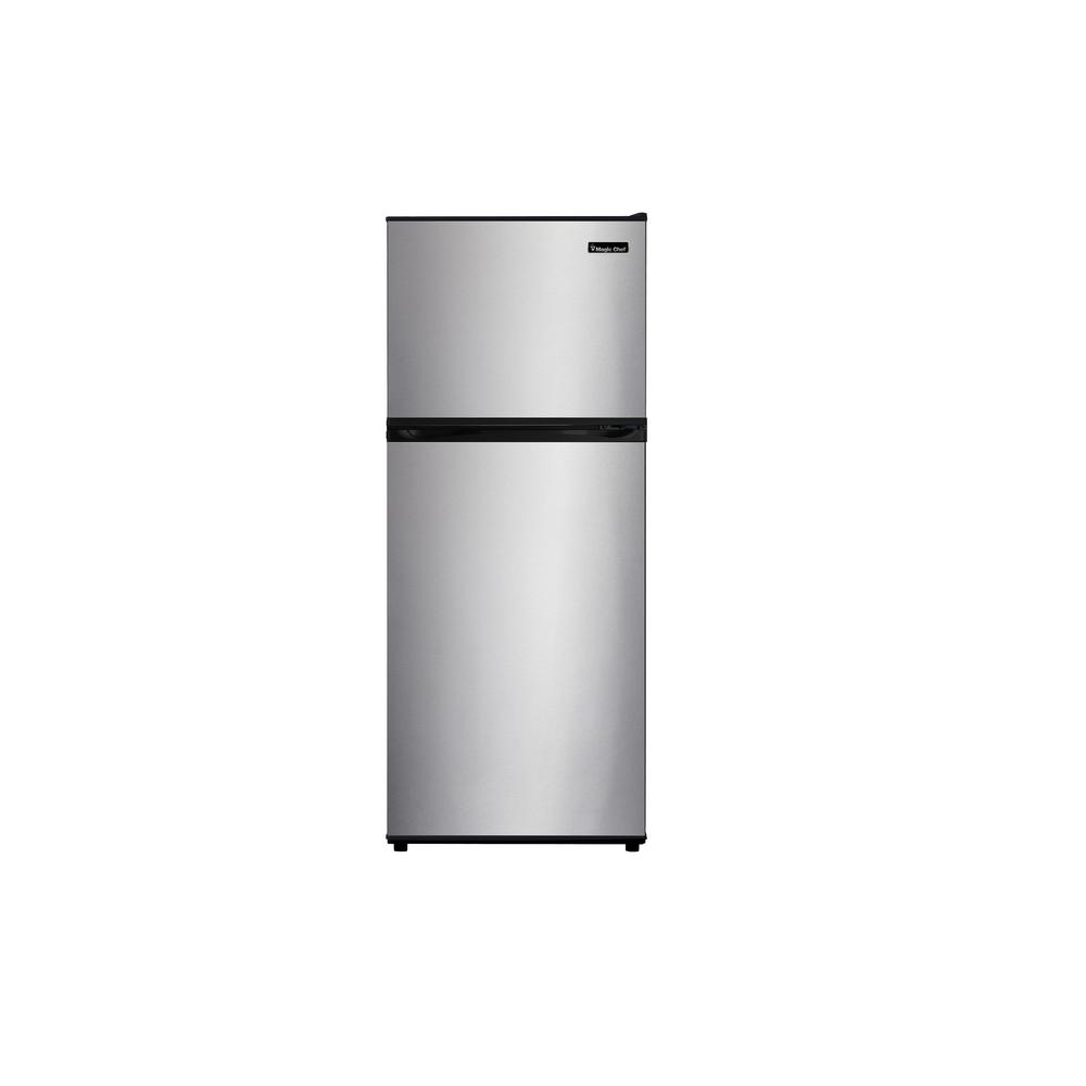 Stainless steel top freezer