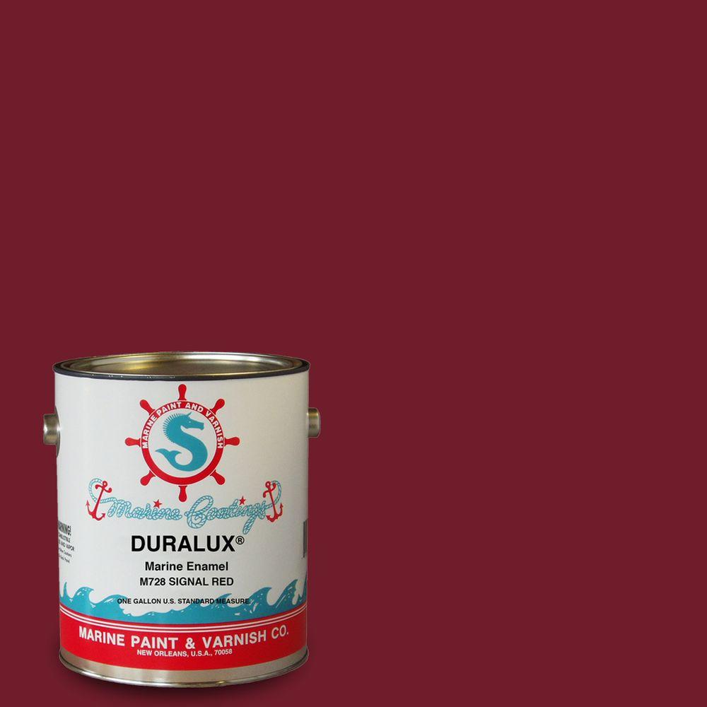 Duralux Marine Paint 1 gal. Signal Red Marine Enamel-M728 ...