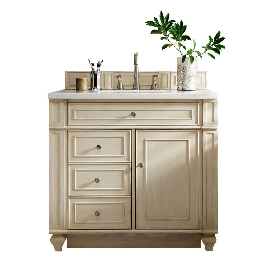 Off White Bathroom Vanities Bath The Home Depot W Single Vanity In Vintage Vanilla With Quartz Top White