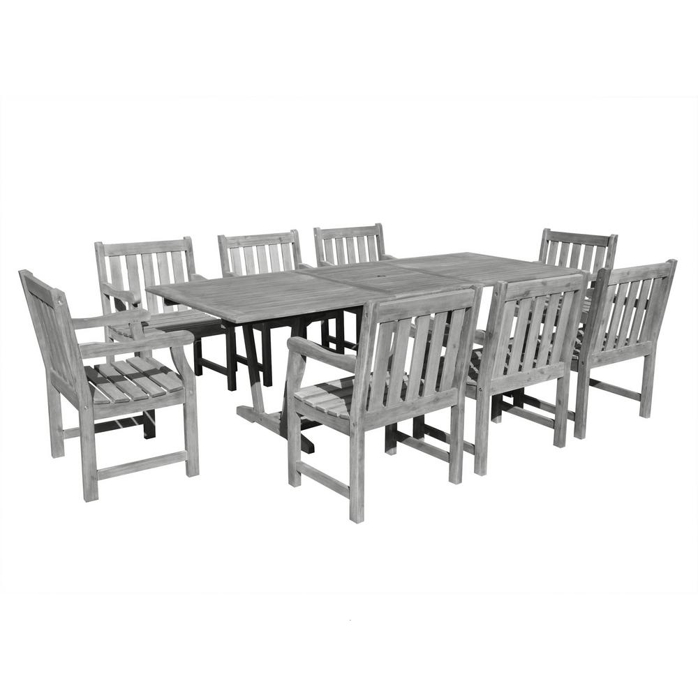 Vifah Renaissance 9 Piece Rectangle Patio Dining Set V1294set20 Vifah Renaissance 9 Piece Rectangle Patio Dining Set