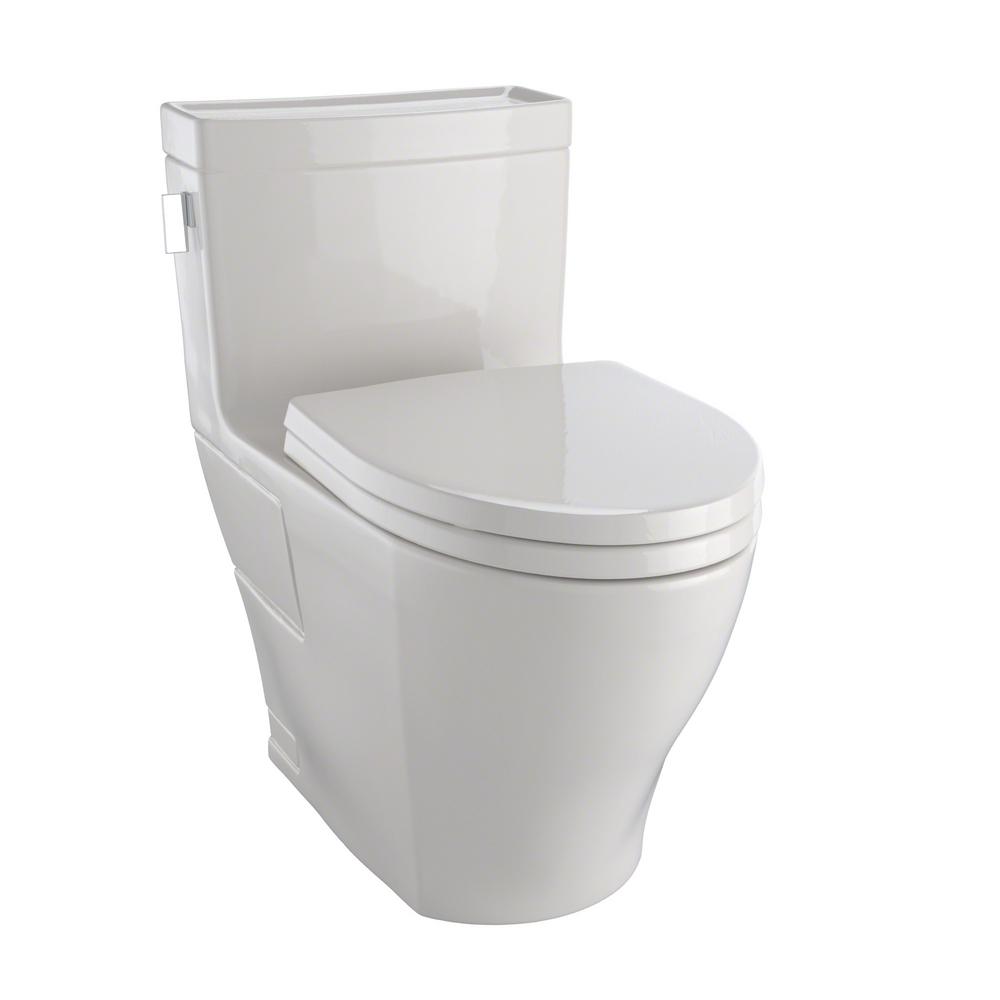Toto Legato 1 Piece 1 28 Gpf Single Flush Elongated Skirted Toilet With Cefiontect In Sedona Beige Ms624214cefg 12 The Home Depot