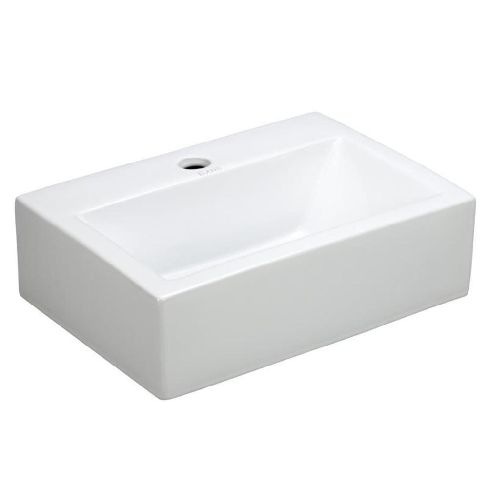 Porcelain Bathroom Sinks Bath The Home Depot Wall Mounted Rectangle Bathroom Sink In White