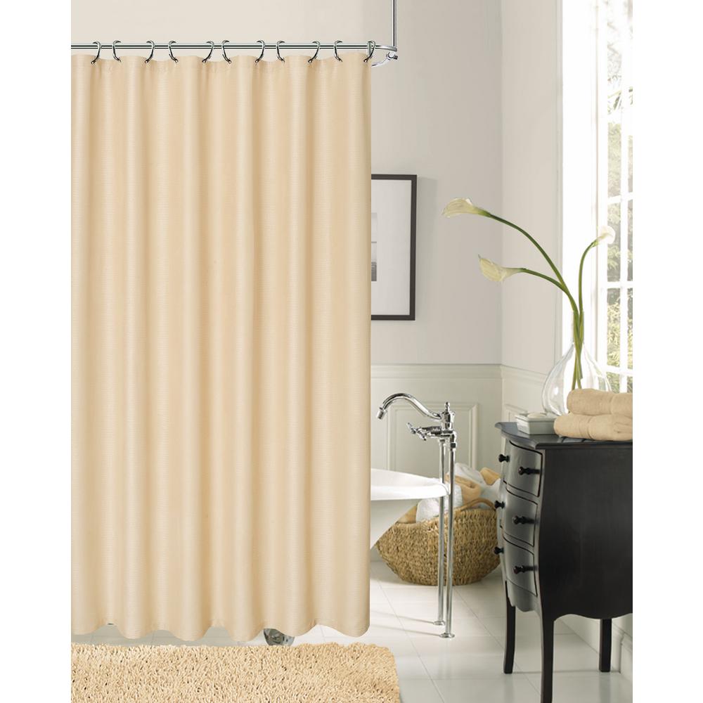 Dainty Home Crocodile 72 In Ivory Fabric Shower Curtain Crocsciv Ivory Fabric Shower Curtain