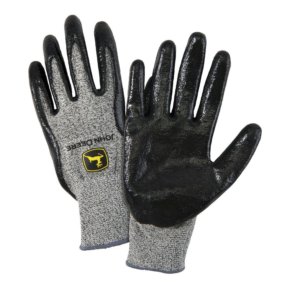 John Deere High Abrasion XLarge Nitrile GlovesJD00019/XL The Home Depot