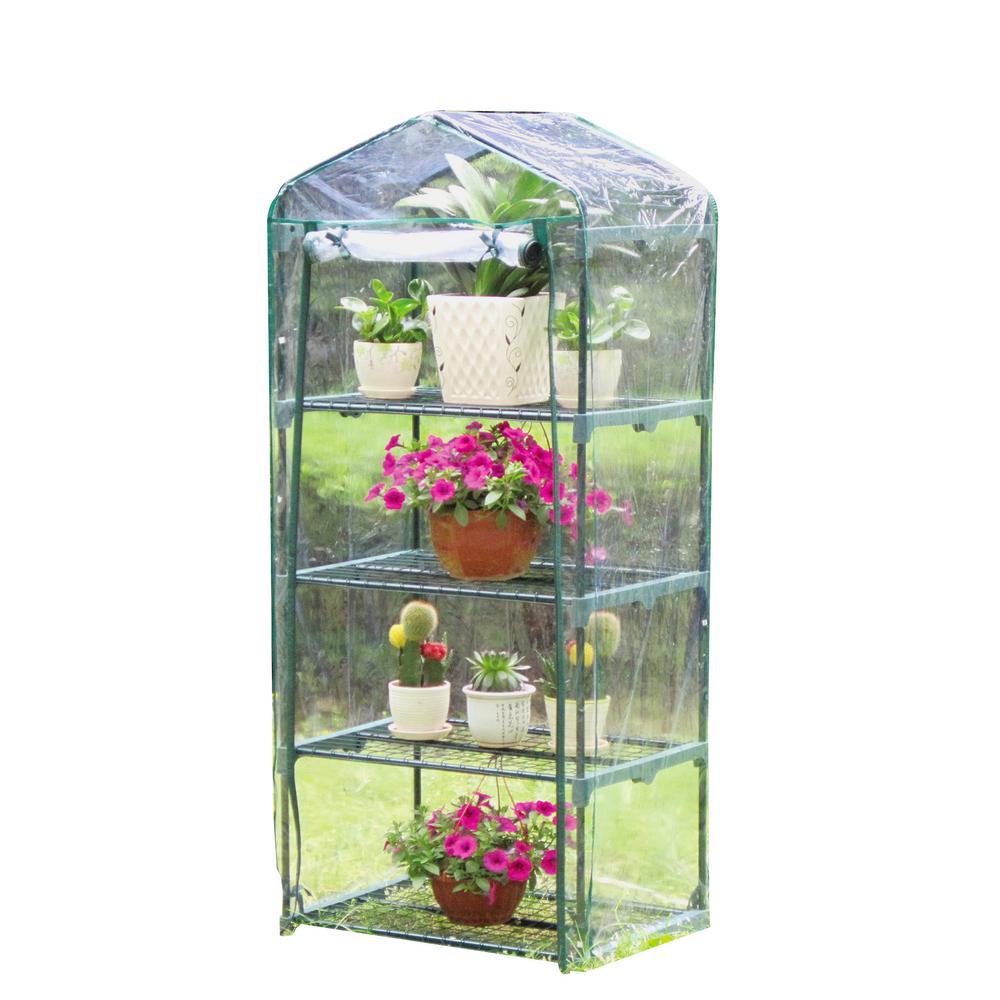 greenhouse portable pvc mini greenhouses kits plastic tier compact clear depot garden