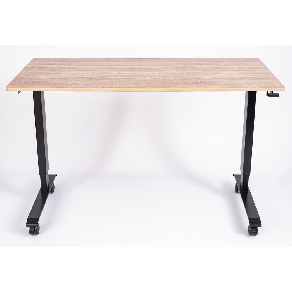Luxor 60 In Black White Oak High Sd Crank Adjule Stand Up Black White Oak High Sd Crank Adjule Stand Up Desk