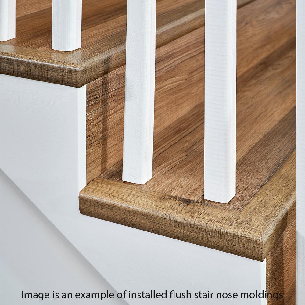 Home Decorators Collection Noble Mahogany Grey 7 Mm Thick X 2 In Wide X 94 In Length Coordinating Vinyl Stair Nose Molding Ve 60209 The Home Depot