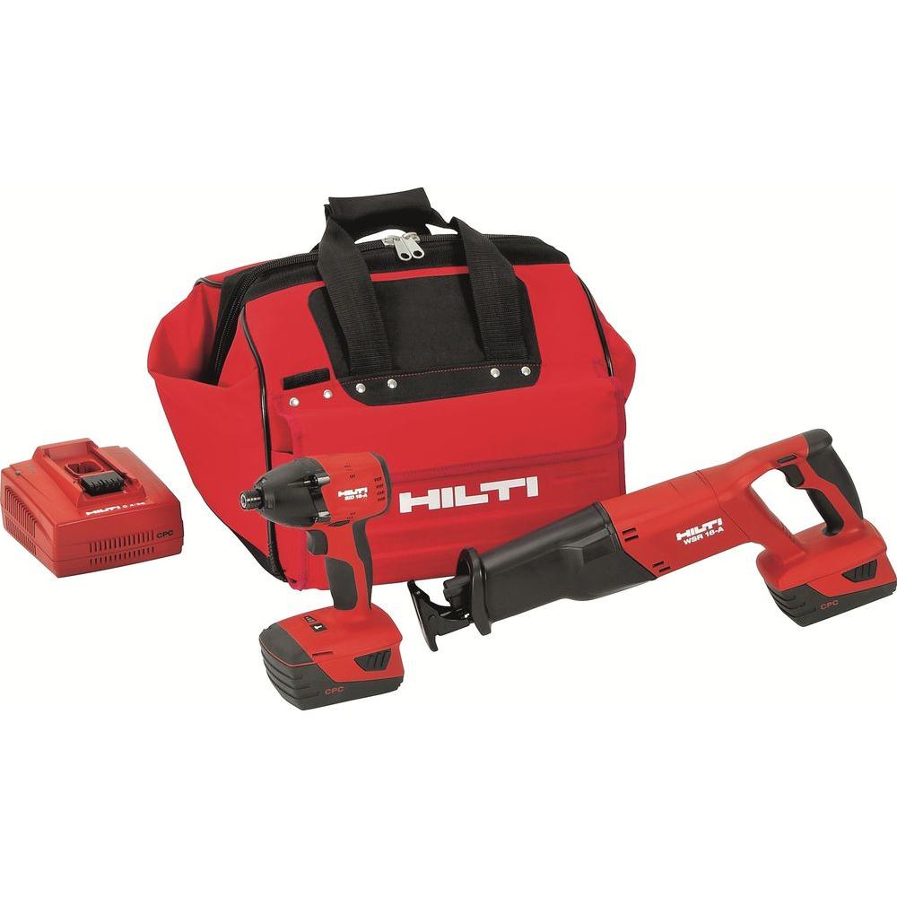 Hilti 18Volt LithiumIon Cordless Impact Driver/Reciprocating Saw