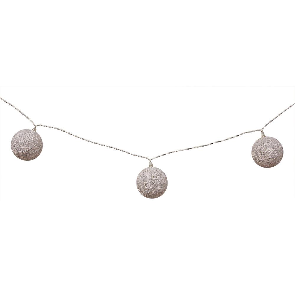 Sienna Battery Operated 10 Light White String Globe Led Patio Or Sienna Battery Operated 10 Light White String Globe Led Patio Or Christmas Lights With Timer