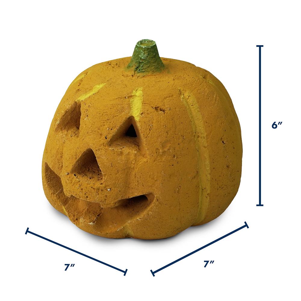 Halloween Carved Pumpkin Ceramic Fire Pit Decoration Fireproof