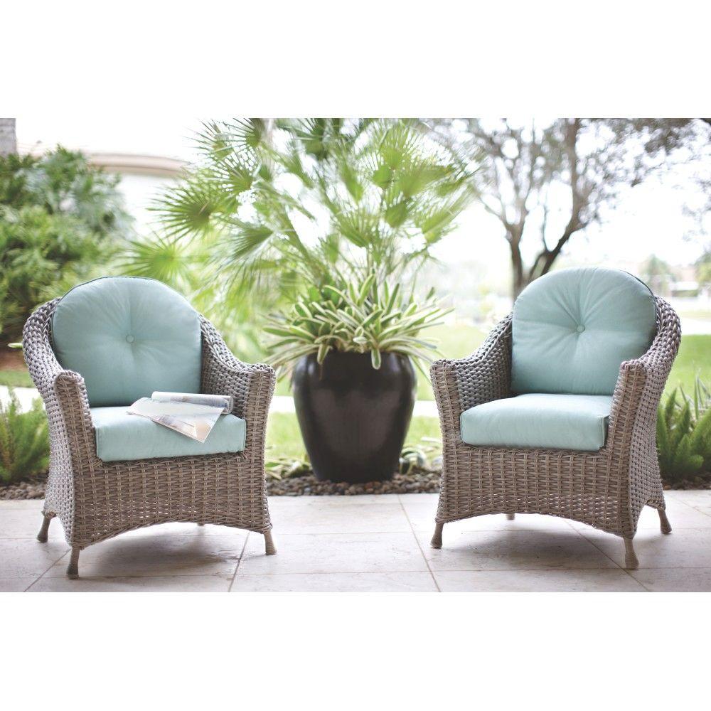 Martha Stewart Living Lake Adela Patio Weathered Grey Chat Chairs with