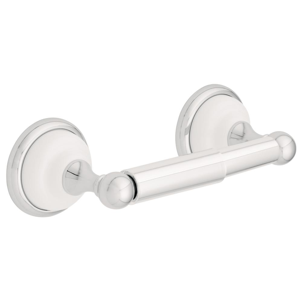 white ceramic toilet roll holder