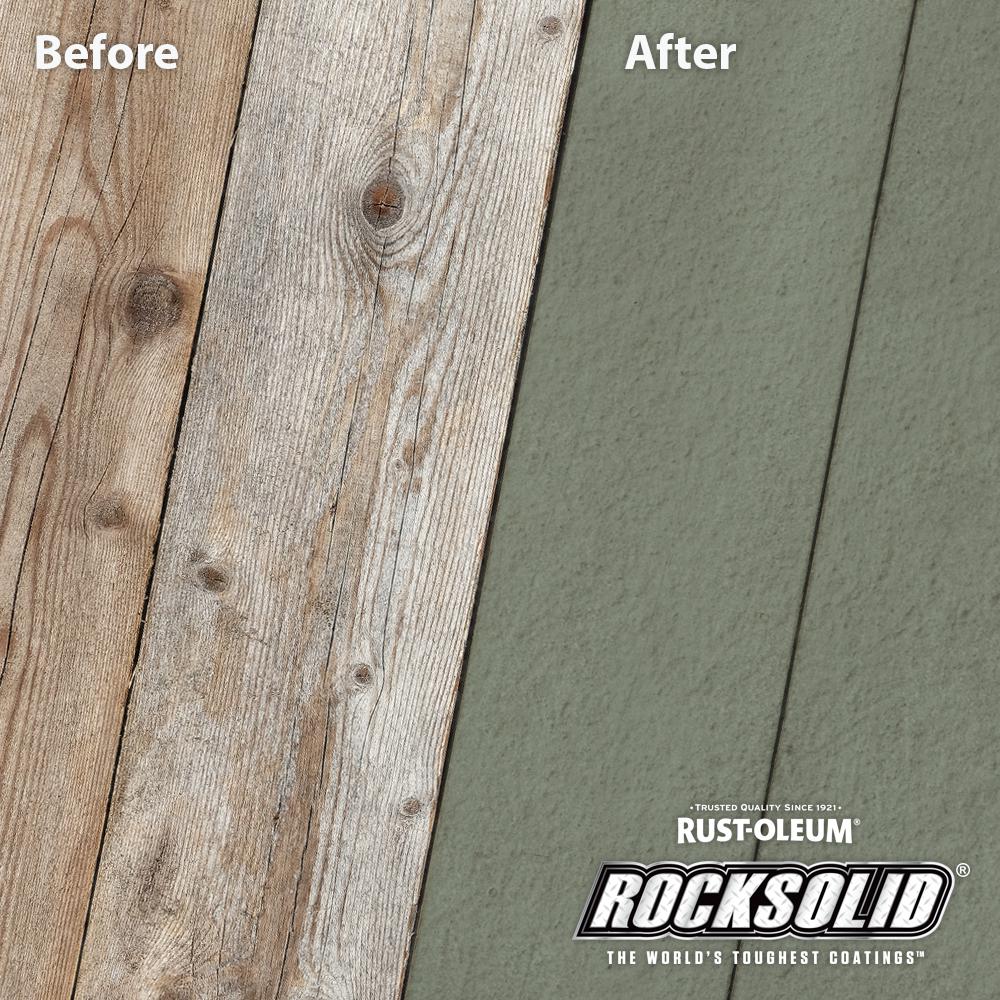 Rust Oleum Rocksolid 1 Gal Bedrock Exterior 20x Deck Resurfacer Bedrock Exterior 20x Deck Resurfacer