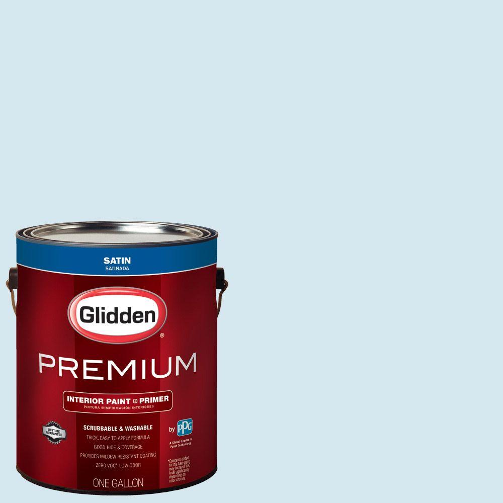 Glidden Premium 1 Gal Hdgb48u Blue Ice Age Satin Interior Paint Hdgb48u Blue Ice Age Satin Interior Paint With Primer