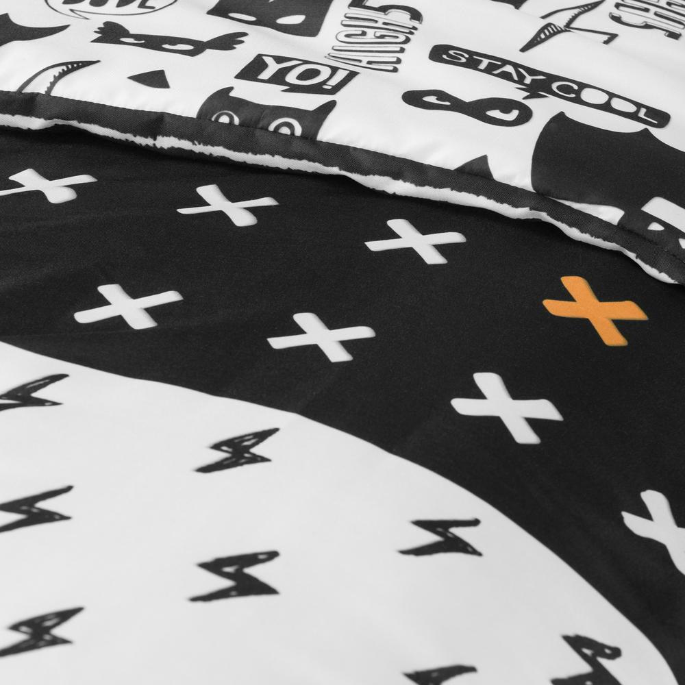 black and white childrens bedding