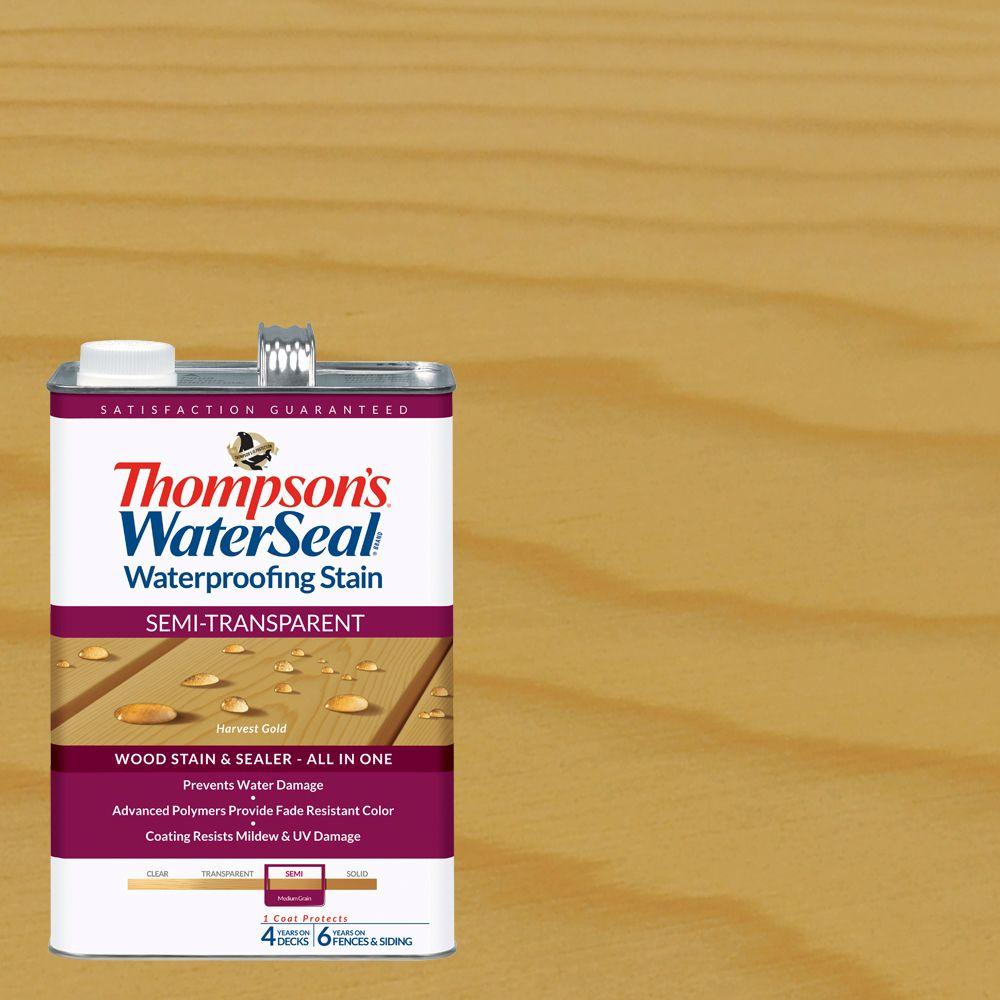 Thompson's WaterSeal 1 gal. SemiTransparent Harvest Gold Waterproofing