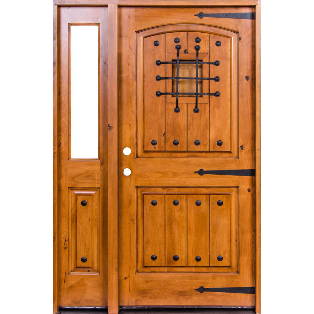 Krosswood Doors 56 in. x 80 in. Mediterranean Alder Arch Clear Low-E ... Krosswood Doors 56 in. x 80 in. Mediterranean Alder Arch Clear Low-E ...