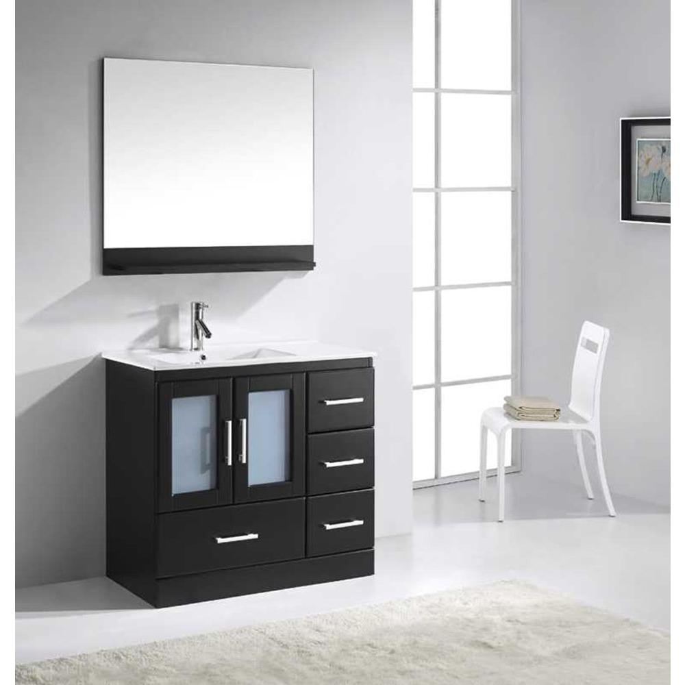 Virtu Usa Zola 36 In W Bath Vanity Espresso With Ceramic Zola 36 In W Bath Vanity Espresso