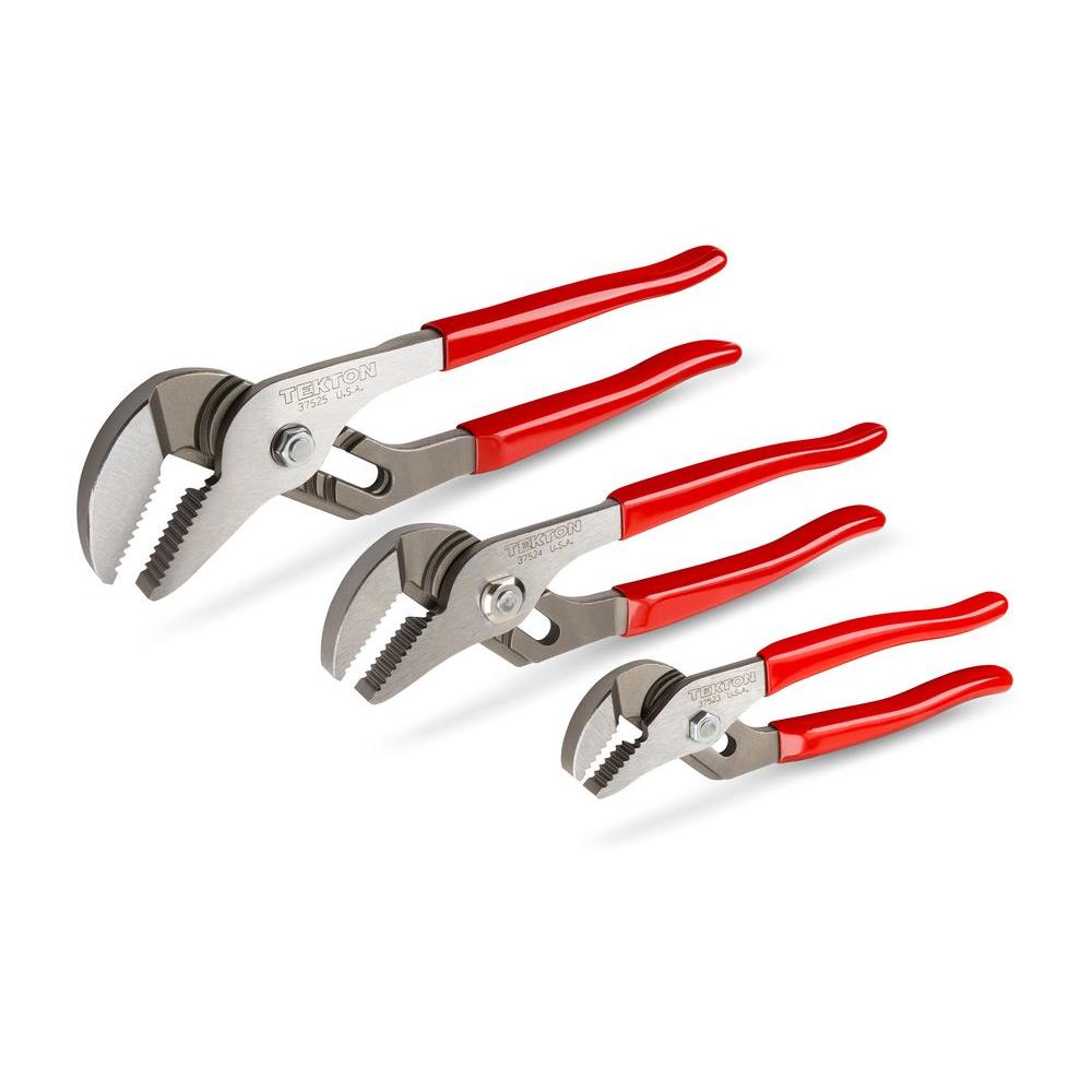 Straight-Jaw and V-Jaws Pliers Set 4-Piece 6 in.//8 in.//10 in