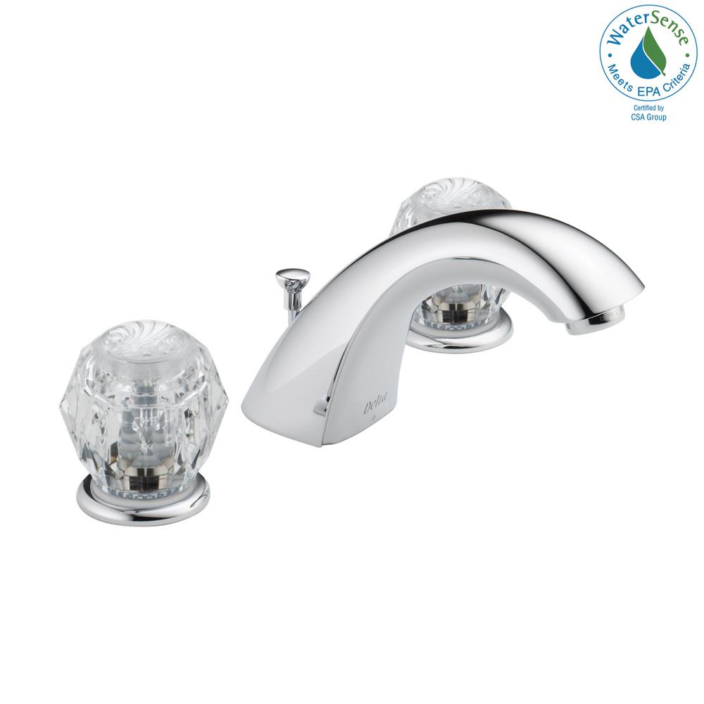 Delta Classic 8 In Widespread 2 Handle Bathroom Faucet With Metal