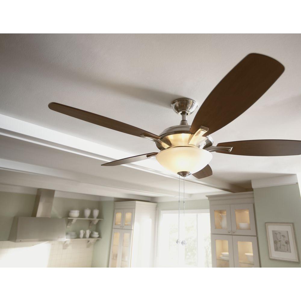 Hampton Bay Springview 52 In Indoor Brushed Nickel Ceiling Fan