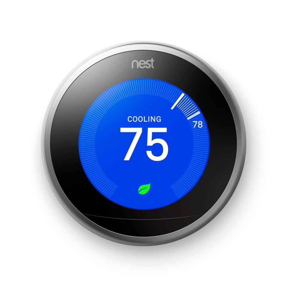 Nest Learning Thermostat 3rd Gen in Stainless Steel