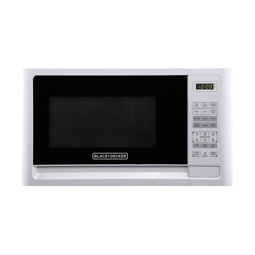 Black Decker 0 7 Cu Ft Countertop Small Microwave In White With Black Decker 0 7 Cu Ft Countertop
