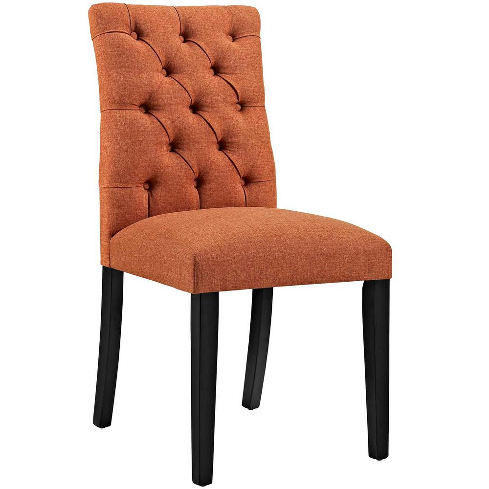 Modway Ss Orange Fabric Dining Chair Eei 2231 Ora The Home Depot