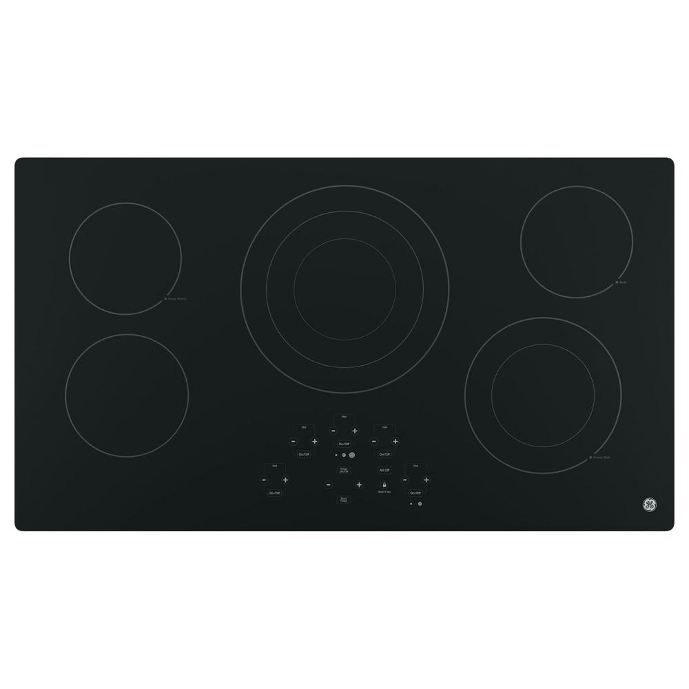 Ge 36 In Radiant Electric Cooktop In Black With 5 Elements