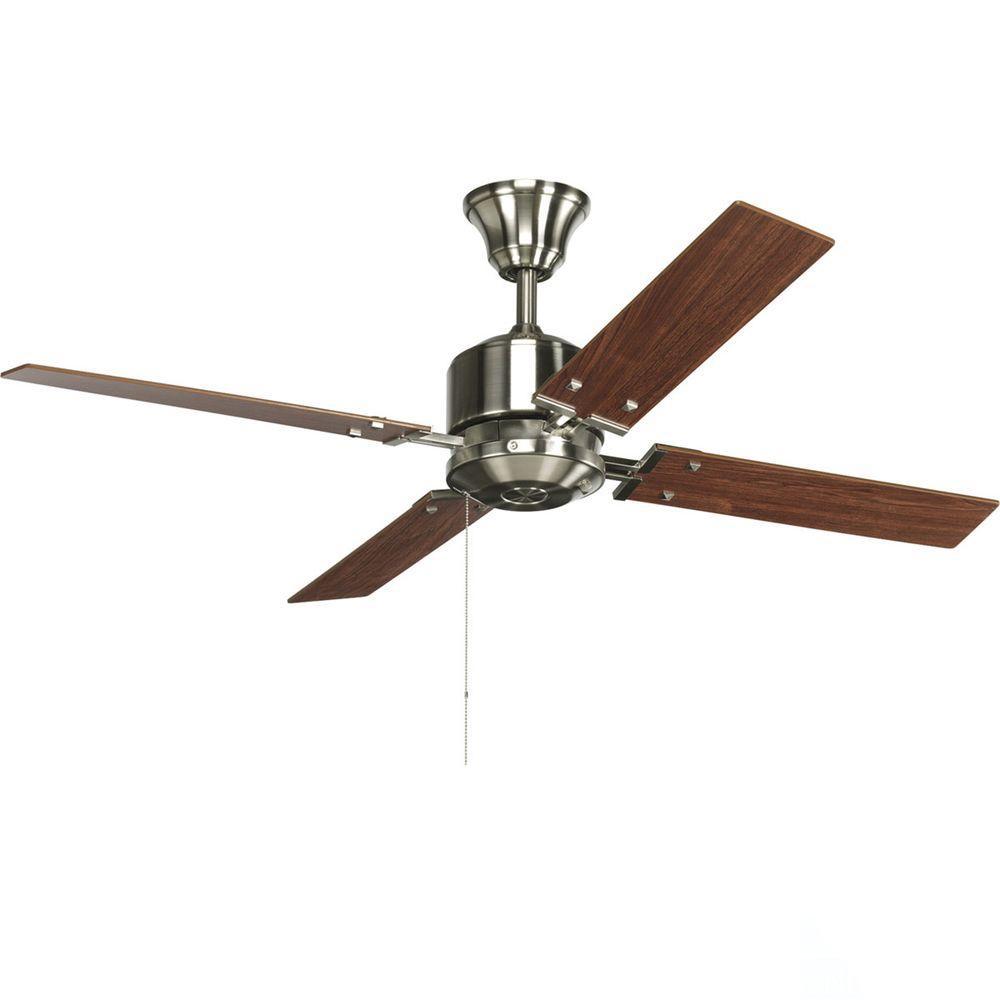Progress Lighting North Park 52 In Indoor Brushed Nickel Modern Progress Lighting North Park 52 In Indoor Brushed Nickel Modern Ceiling Fan